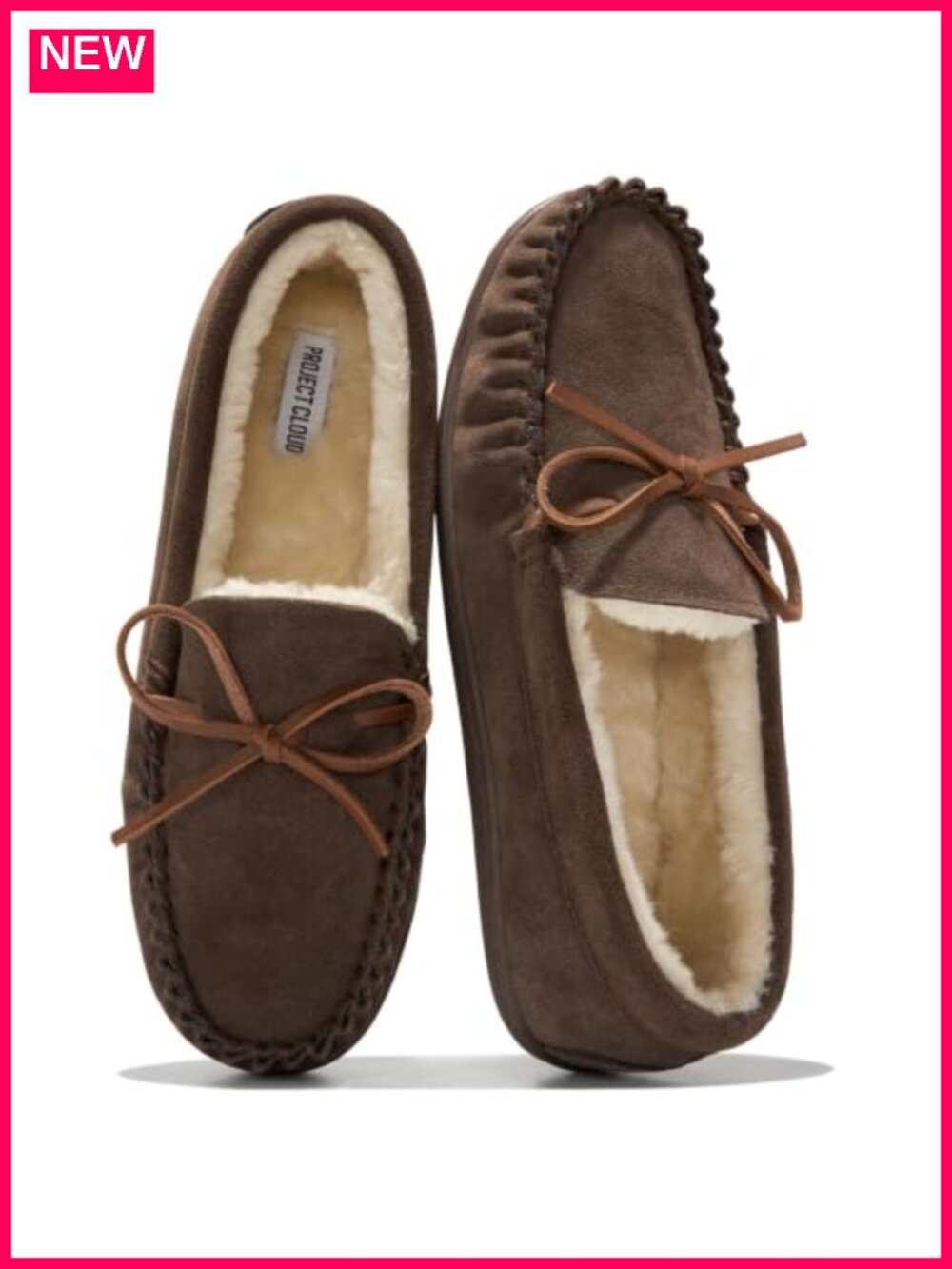 100% Genuine Leather Mocc Women Memory Foam Fuzzy Lined Loafers